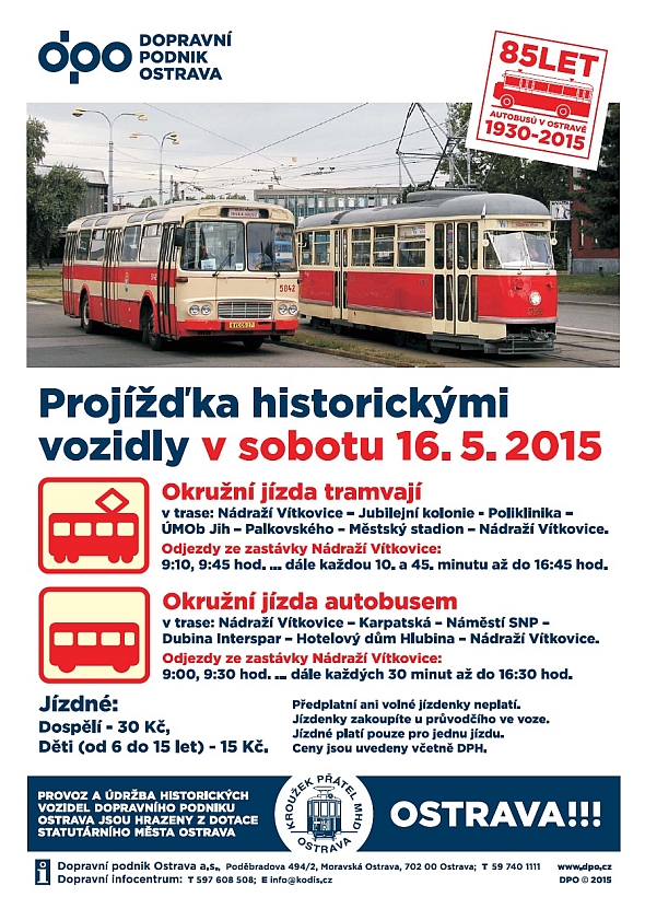 DPO: Projížďka historickými vozidly v sobotu 16. 5. 2015