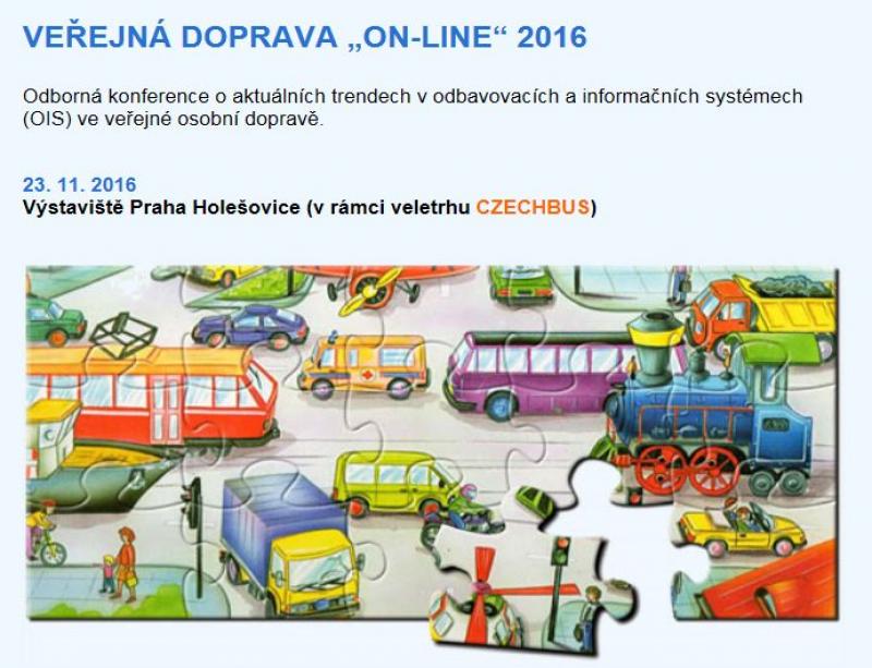 Konference VEŘEJNÁ DOPRAVA „ON-LINE“ 2016