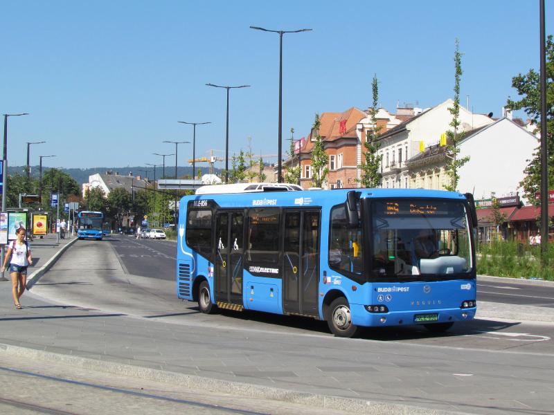 Střídání straží na hradních minibusových linkách v Budapešti