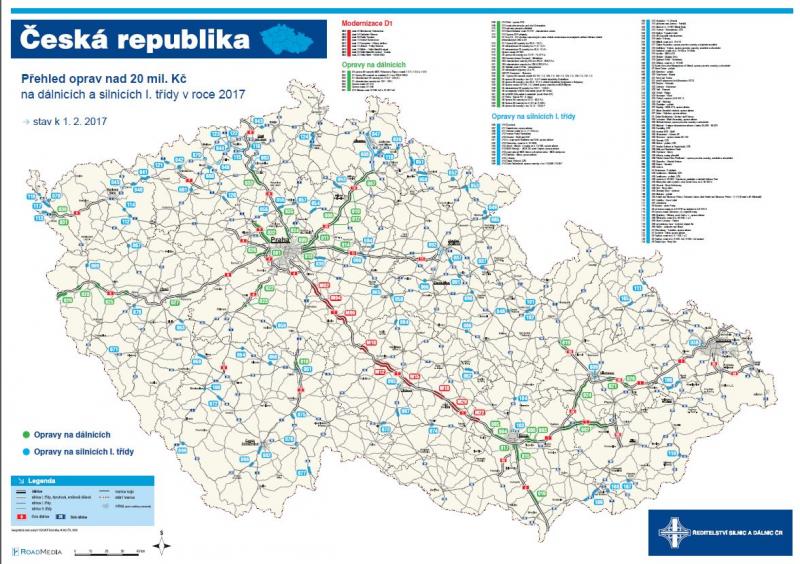 MD: V roce 2017 opraví více než 600 km státních silnic a připraví ke stavbě 140 km nových dálnic