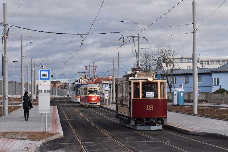 Tramvajová trať na Borská pole otevřena