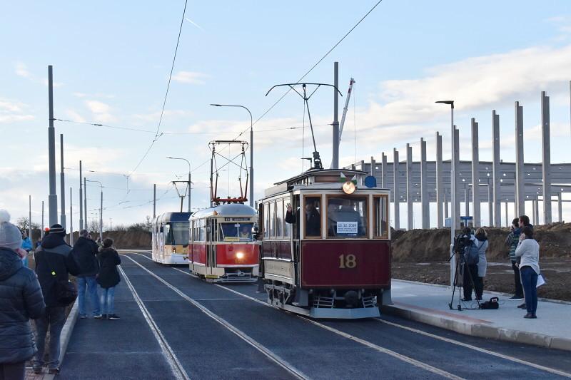 Tramvajová trať na Borská pole otevřena