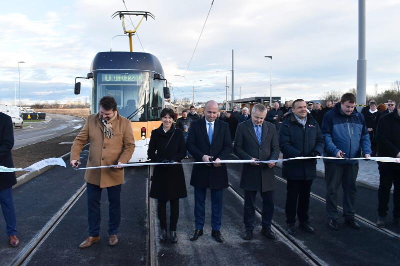 Tramvajová trať na Borská pole otevřena