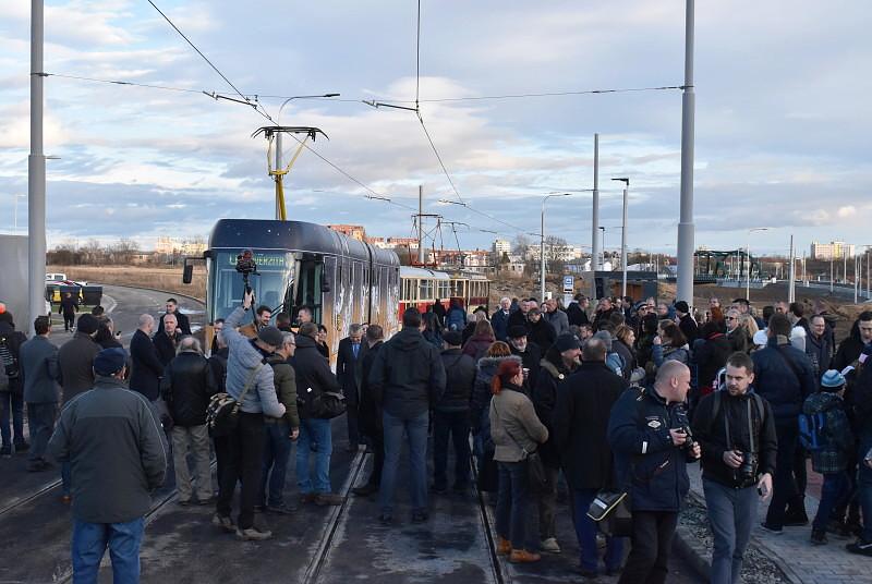 Tramvajová trať na Borská pole otevřena