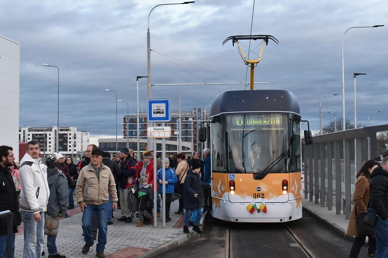 Tramvajová trať na Borská pole otevřena