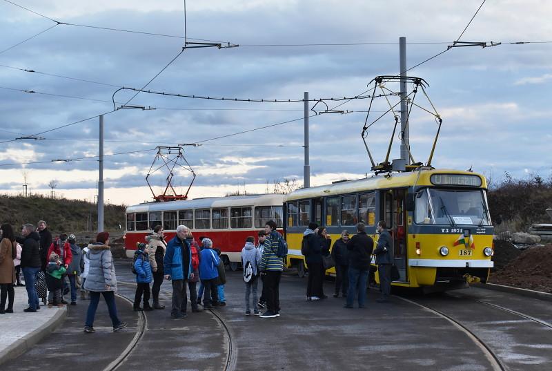 Tramvajová trať na Borská pole otevřena