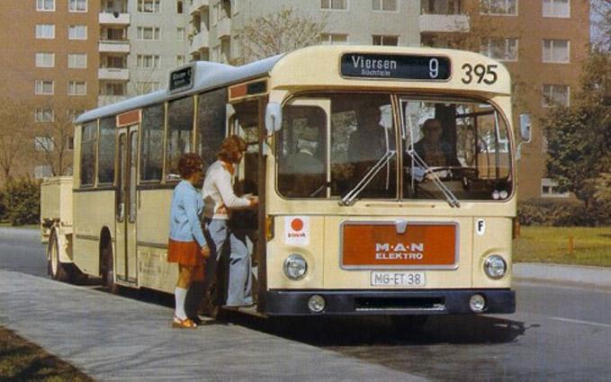 MAN před 50 lety představil svůj první elektrický autobus