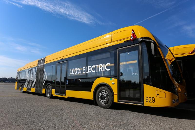 Letiště Oslo s elektrickými autobusy VDL