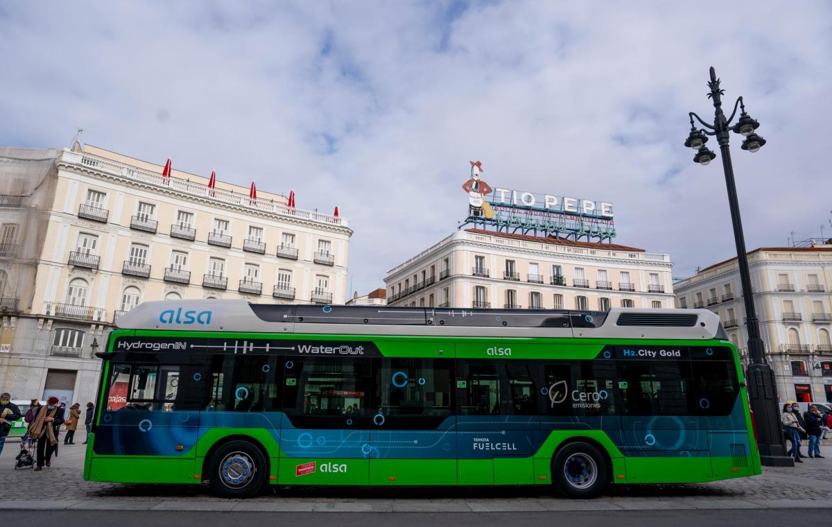 První autobus Caetano na palivové články ve Španělsku