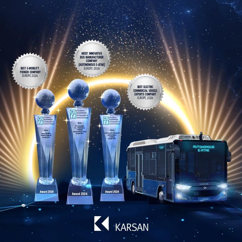 Karsan se třemi mezinárodními oceněními