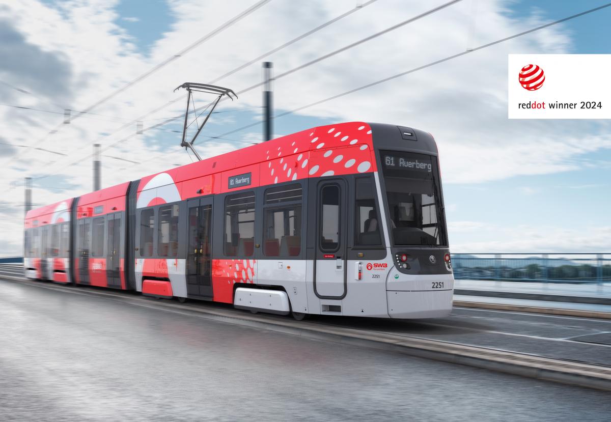 Red Dot Award za tramvaj Škoda ForCity Smart pro Bonn