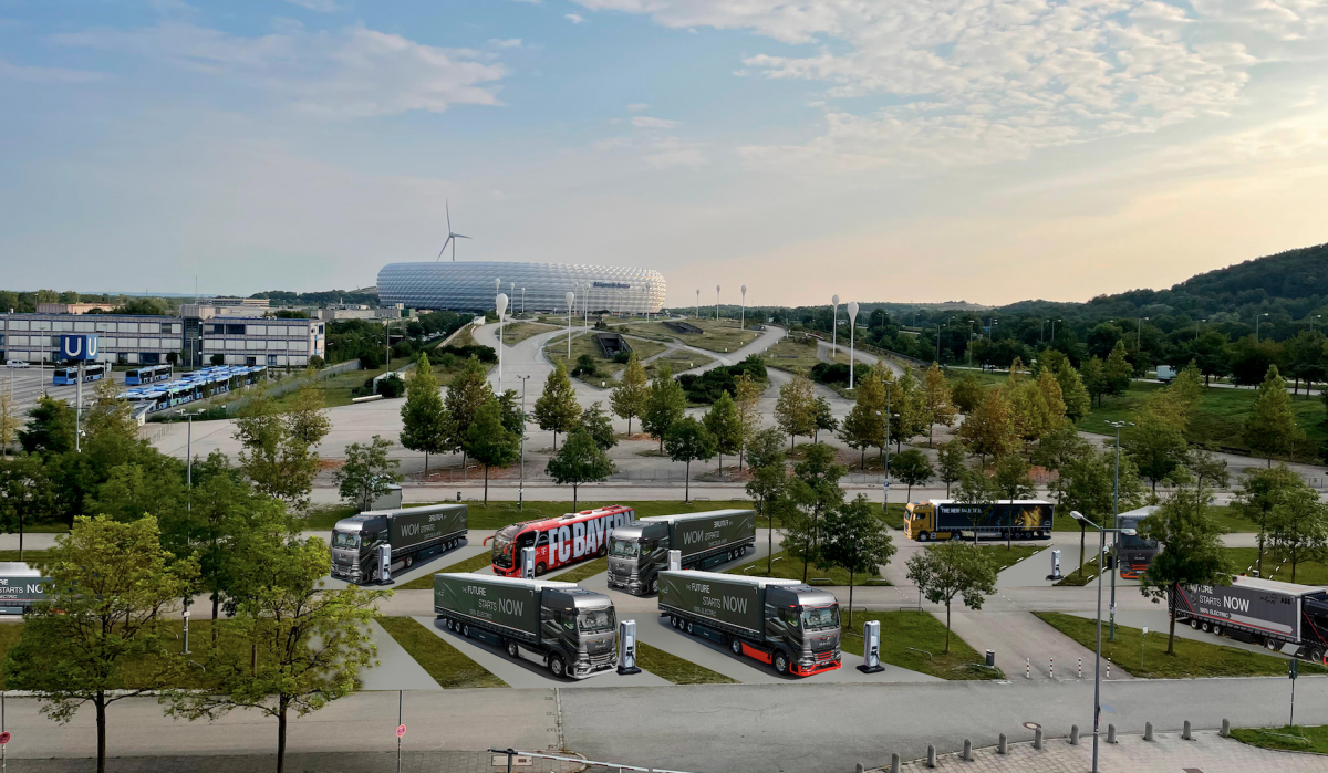 MAN a FC Bayern Mnichov plánují veřejný nabíjecí park pro eTrucky a eBusy