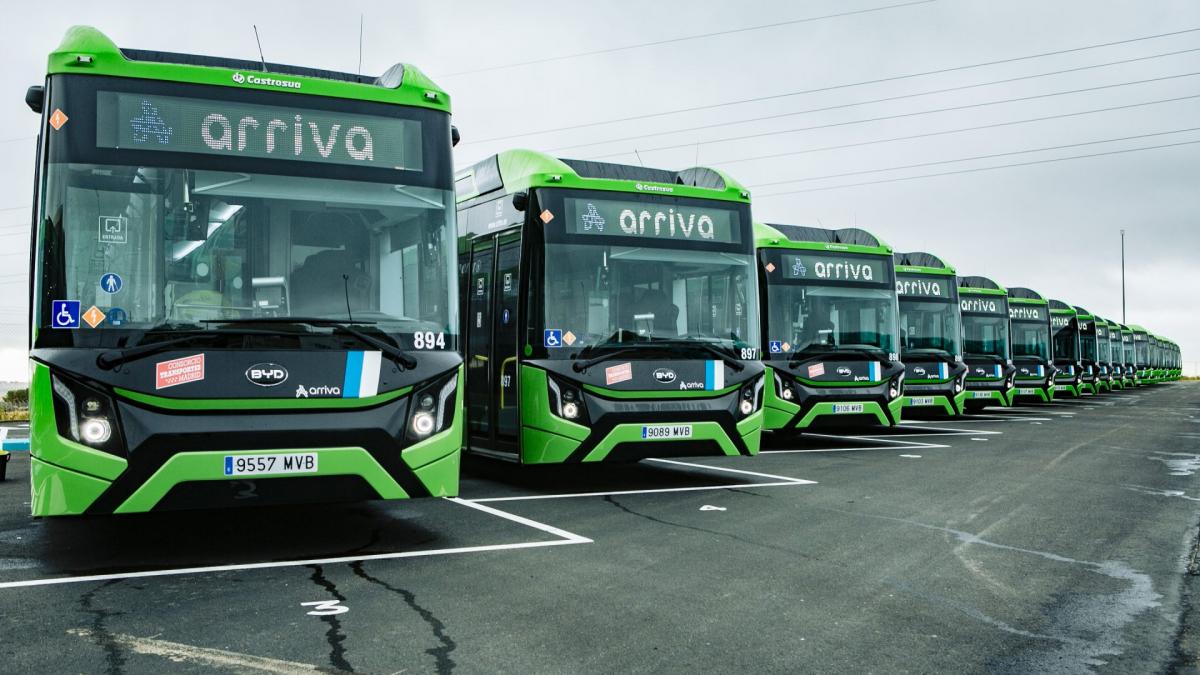 Arriva přidává do španělské flotily e-Busy BYD