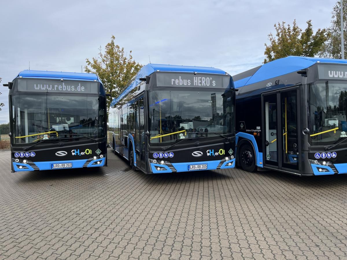 V okrese Rostock je druhá největší flotila vodíkových autobusů v Německu